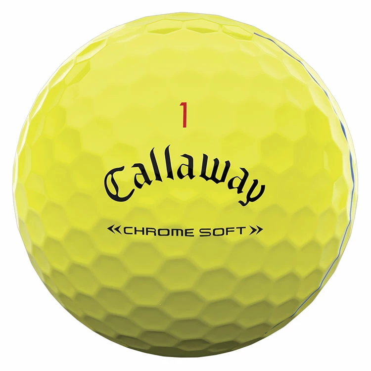 Callaway Chrome Soft Triple Track Golf Balls | Yellow 2 Callaway Chrome Soft Triple Track Golf Balls | Yellow - Image 2