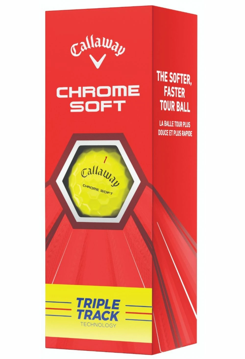 Callaway 2021 Chrome Soft Triple Track Golf Balls | Yellow 2 Callaway 2021 Chrome Soft Triple Track Golf Balls | Yellow - Image 2