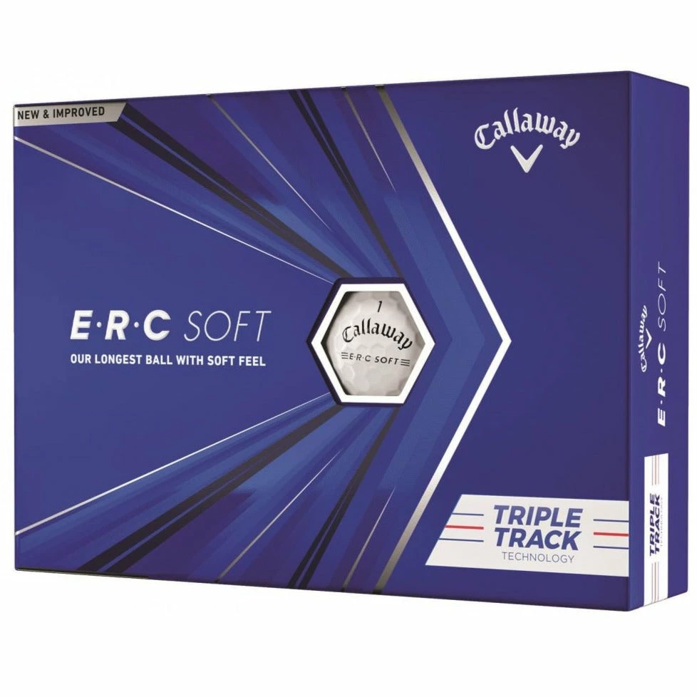 Callaway ERC Soft Triple Track Golf Balls | White 1 Callaway ERC Soft Triple Track Golf Balls | White