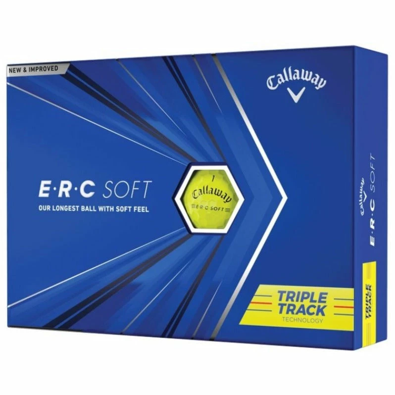 Callaway ERC Soft Triple Track Golf Balls | Yellow 1 Callaway ERC Soft Triple Track Golf Balls | Yellow