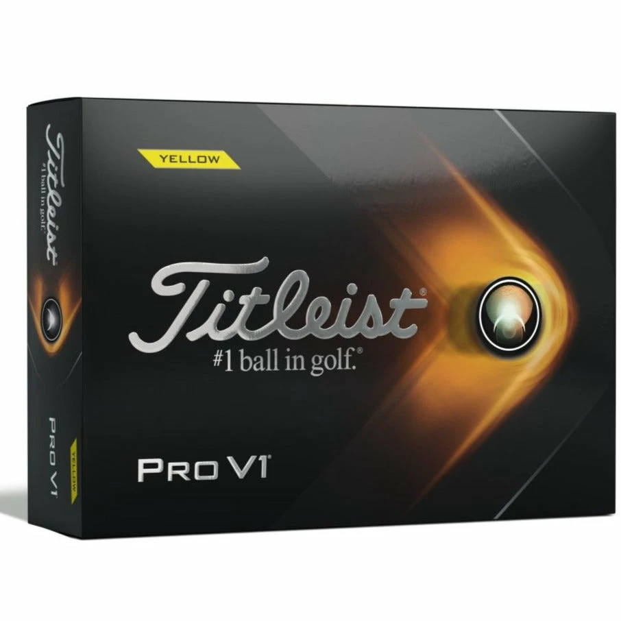 Titleist Pro V1 Golf Balls | Yellow 1 Titleist Pro V1 Golf Balls | Yellow