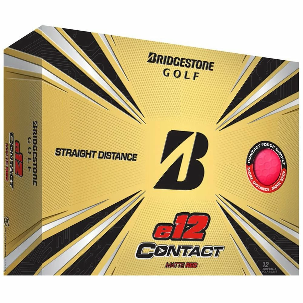 Bridgestone E12 Contact Golf Balls | Matte Red 1 Bridgestone E12 Contact Golf Balls | Matte Red